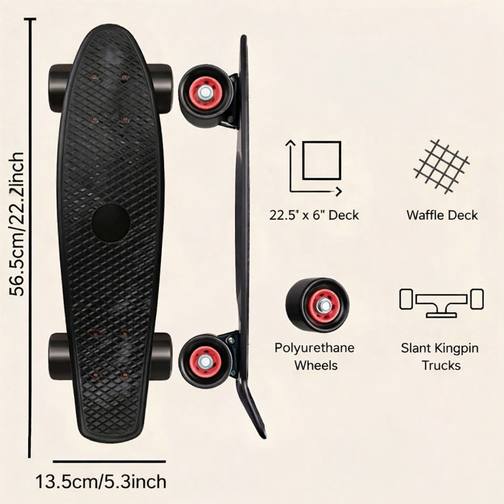 Mini Cruiser Skateboard – Kompaktowy, stylowy i odpowiedni dla osób o każdym poziomie zaawansowania
