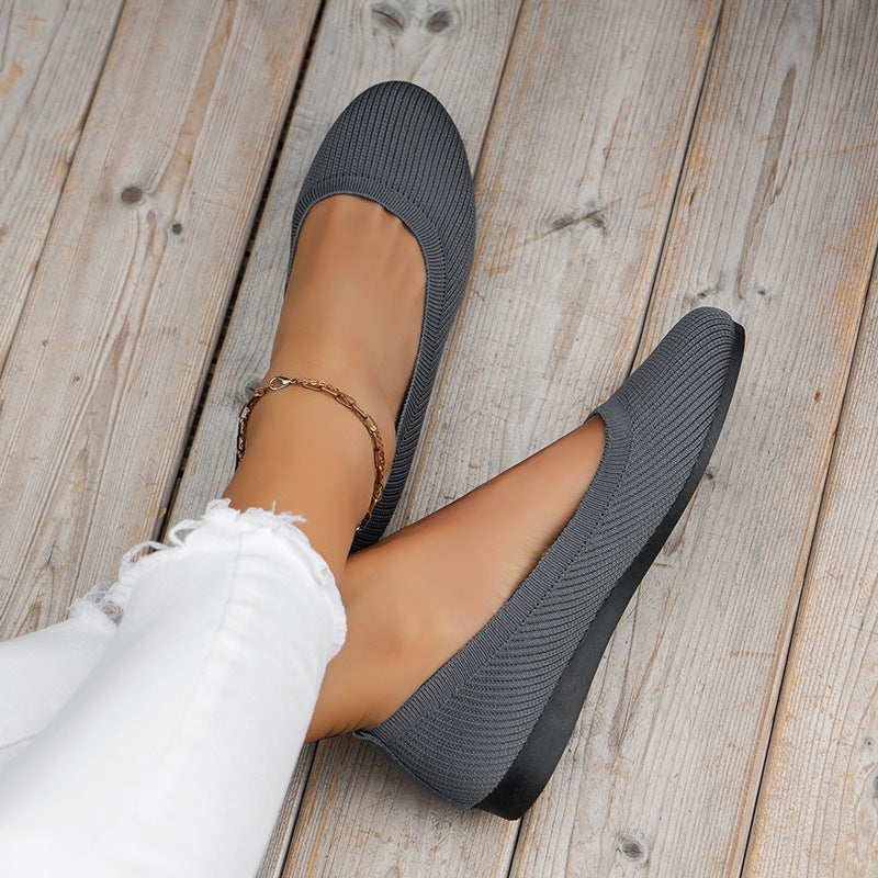 Baleriny Damskie Ergonomiczne, Eleganckie Czarne Balerinki z Elastyczną Podeszwą, Wygodne i Stylowe Buty Na Co Dzień 3