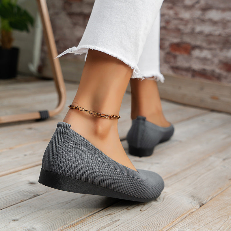 Baleriny Damskie Ergonomiczne, Eleganckie Czarne Balerinki z Elastyczną Podeszwą, Wygodne i Stylowe Buty Na Co Dzień 4