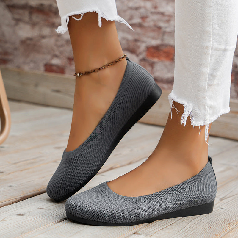 Baleriny Damskie Ergonomiczne, Eleganckie Czarne Balerinki z Elastyczną Podeszwą, Wygodne i Stylowe Buty Na Co Dzień 5