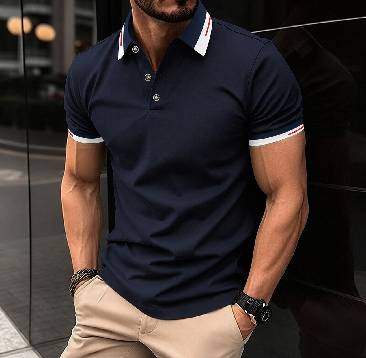 Sebastian | Elegancka Koszulka Polo z Krótkim Rękawem