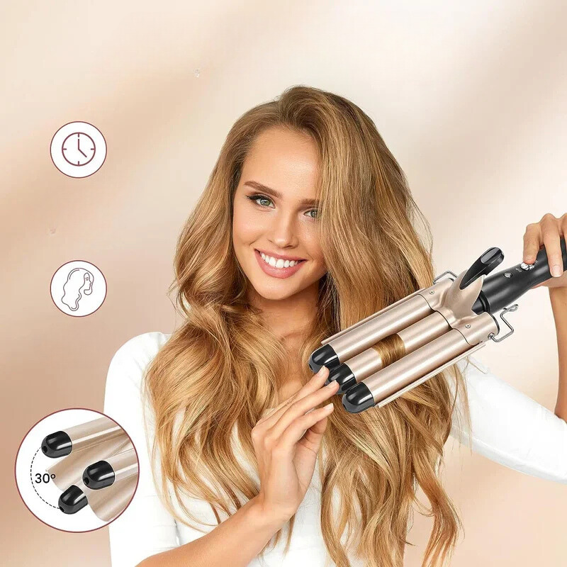 CurlFlex - potrójna ceramiczna lokówka do włosów 4