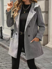 Damen Jacke mit Knöpfen Reverskragen und Taschen 6