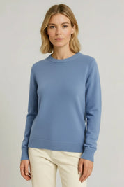 Damen Kaschmir Pullover mit Rundhalsausschnitt weich 5