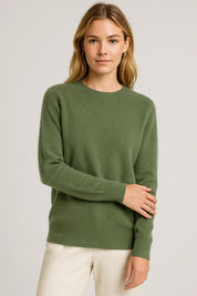 Damen Kaschmir Pullover mit Rundhalsausschnitt weich 8