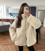 Damen Lammwolljacke mit Stehkragen 0