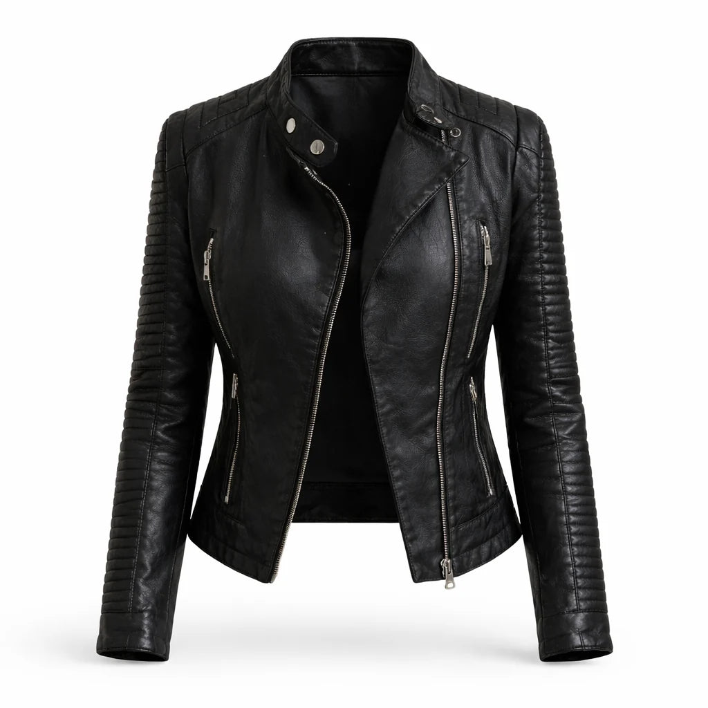 Damen Lederjacke klassisch und vielseitig 0