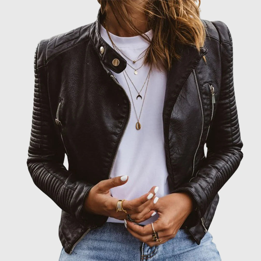 Damen Lederjacke klassisch und vielseitig 2