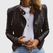 Damen Lederjacke klassisch und vielseitig 2
