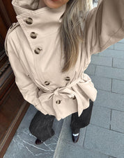 Damen Trenchcoat klassisch mit Gürtel 4
