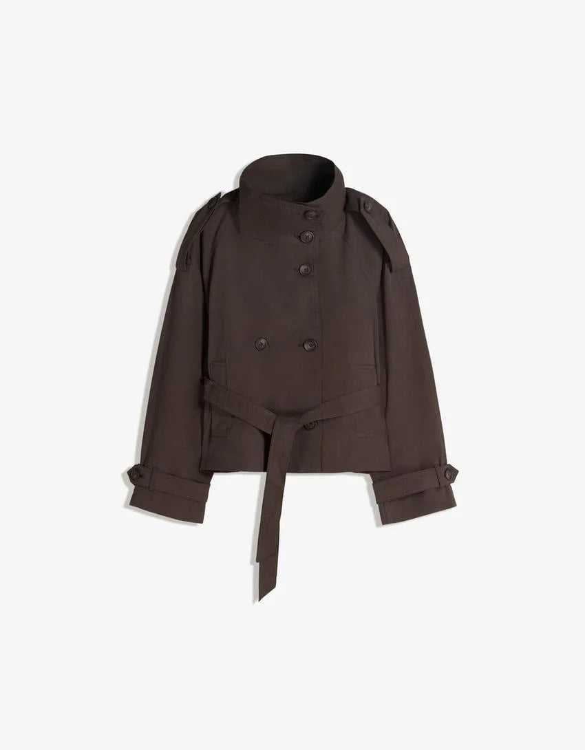 Damen Trenchcoat klassisch mit Gürtel 5