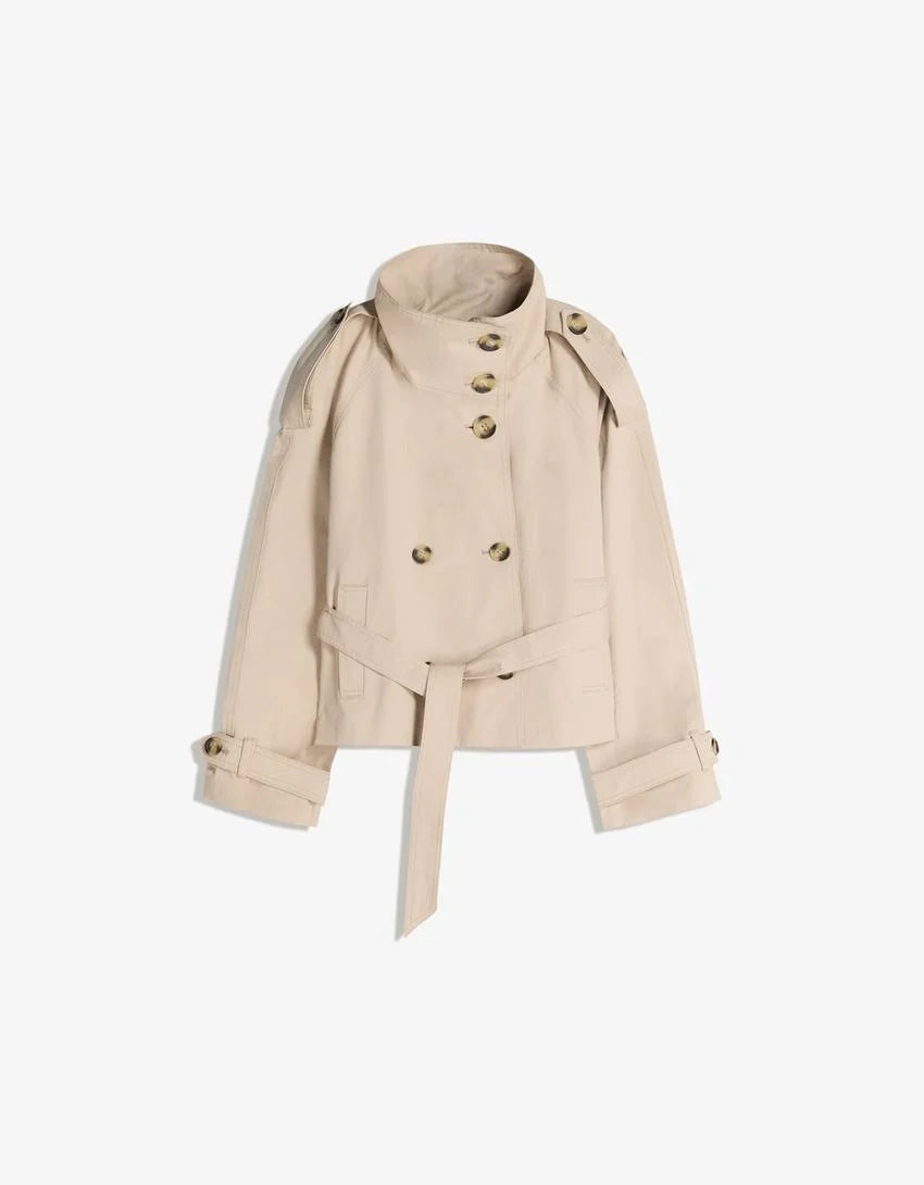 Damen Trenchcoat klassisch mit Gürtel 7
