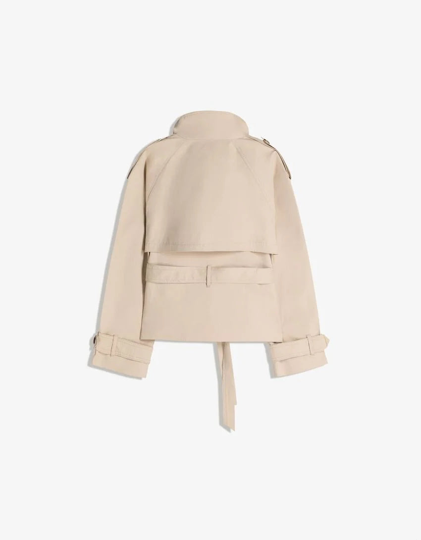 Damen Trenchcoat klassisch mit Gürtel 8