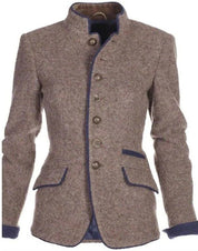 Damen Vintage Blazer mit Stehkragen 1
