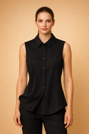 Jona | Elegancki top bez rękawów