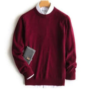 Herren Kaschmir Pullover mit Rundhals und V Ausschnitt 11