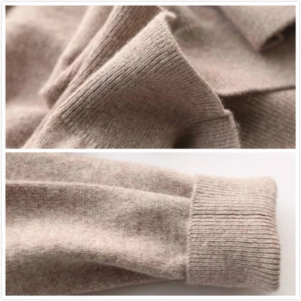 Herren Kaschmir Pullover mit Rundhals und V Ausschnitt 5