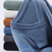 Herren Kaschmir Pullover mit Rundhals und V Ausschnitt 6