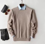 Herren Kaschmir Pullover mit Rundhals und V Ausschnitt 7