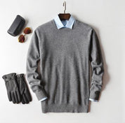 Herren Kaschmir Pullover mit Rundhals und V Ausschnitt 8