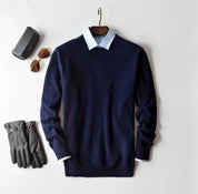 Herren Kaschmir Pullover mit Rundhals und V Ausschnitt 9