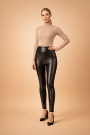 Klara | Ocieplane Legginsy z Efektem Skóry