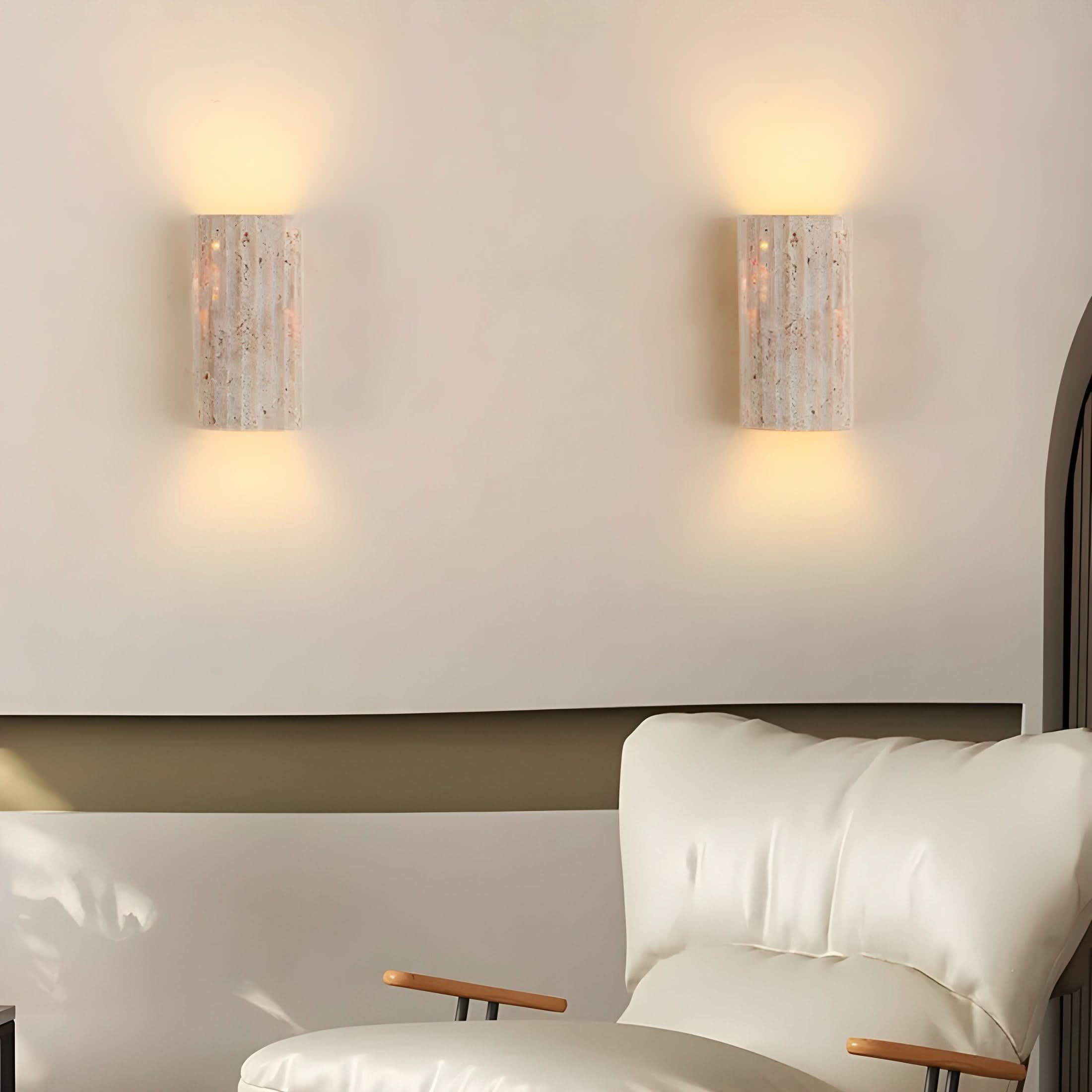 Kinkiet LED z naturalnego kamienia 0