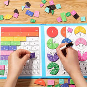 Kolorowa Magnetyczna Tablica Edukacyjna dla Dzieci do Nauki Ułamków – Interaktywna Zabawka 22x18 cm 0