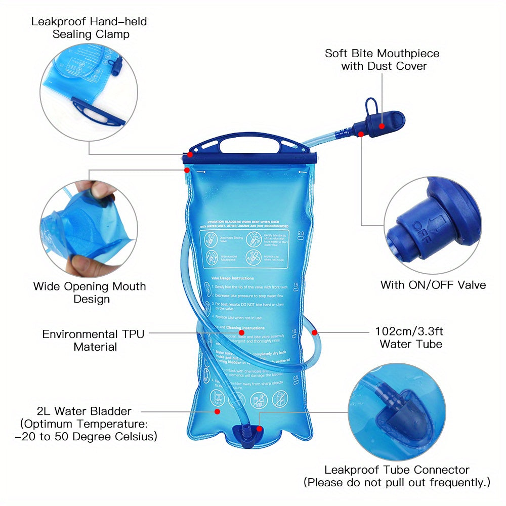 Lekki plecak nawadniający HydroPack – 2-litrowy zbiornik na wodę do biegania, jazdy na rowerze i pieszych wędrówek 5
