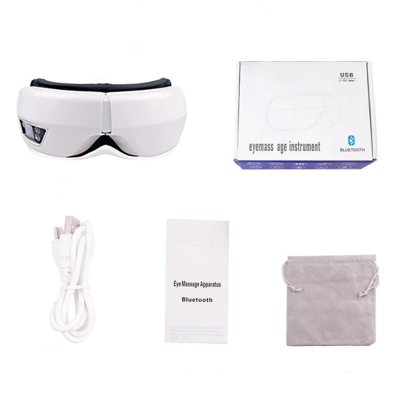 Masażer oczu AeroGlow 6D | Terapia powietrzem i ciepłem z trybem relaksacyjnym Bluetooth 6