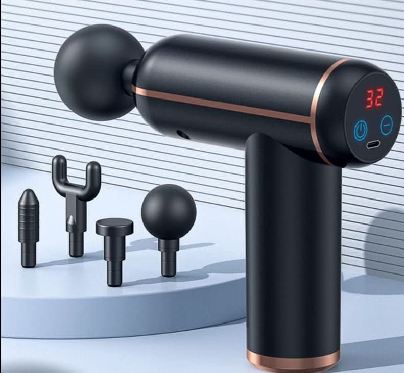 MassageGun Pro | Przenośny pistolet do masażu z 4 głowicami do rozluźniania mięśni 0