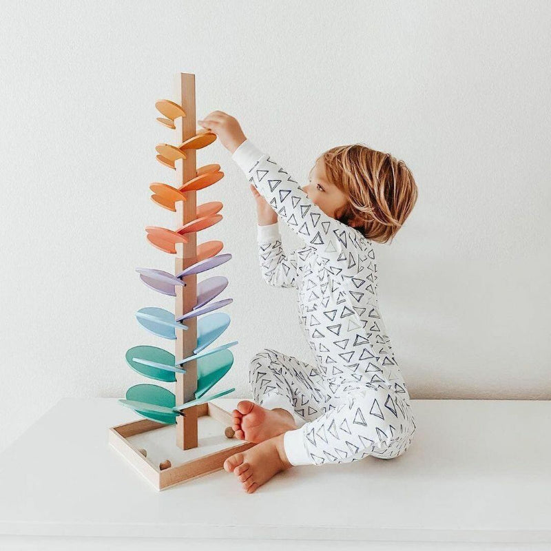 Regenbogen-Murmelturm | Montessori-Lernspielzeug | mit Farb- & Klangeffekt | Tumblewood 4