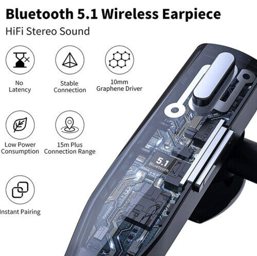 Słuchawki douszne/słuchawki Bluetooth 5.1 z podwójnym mikrofonem i redukcją szumów 2