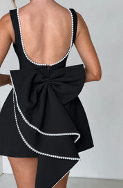 Sukienka Damska Mini Na Wesele, Elegancka Czarna Sukienka Wieczorowa, Stylowy Krój Bez Rękawów 6