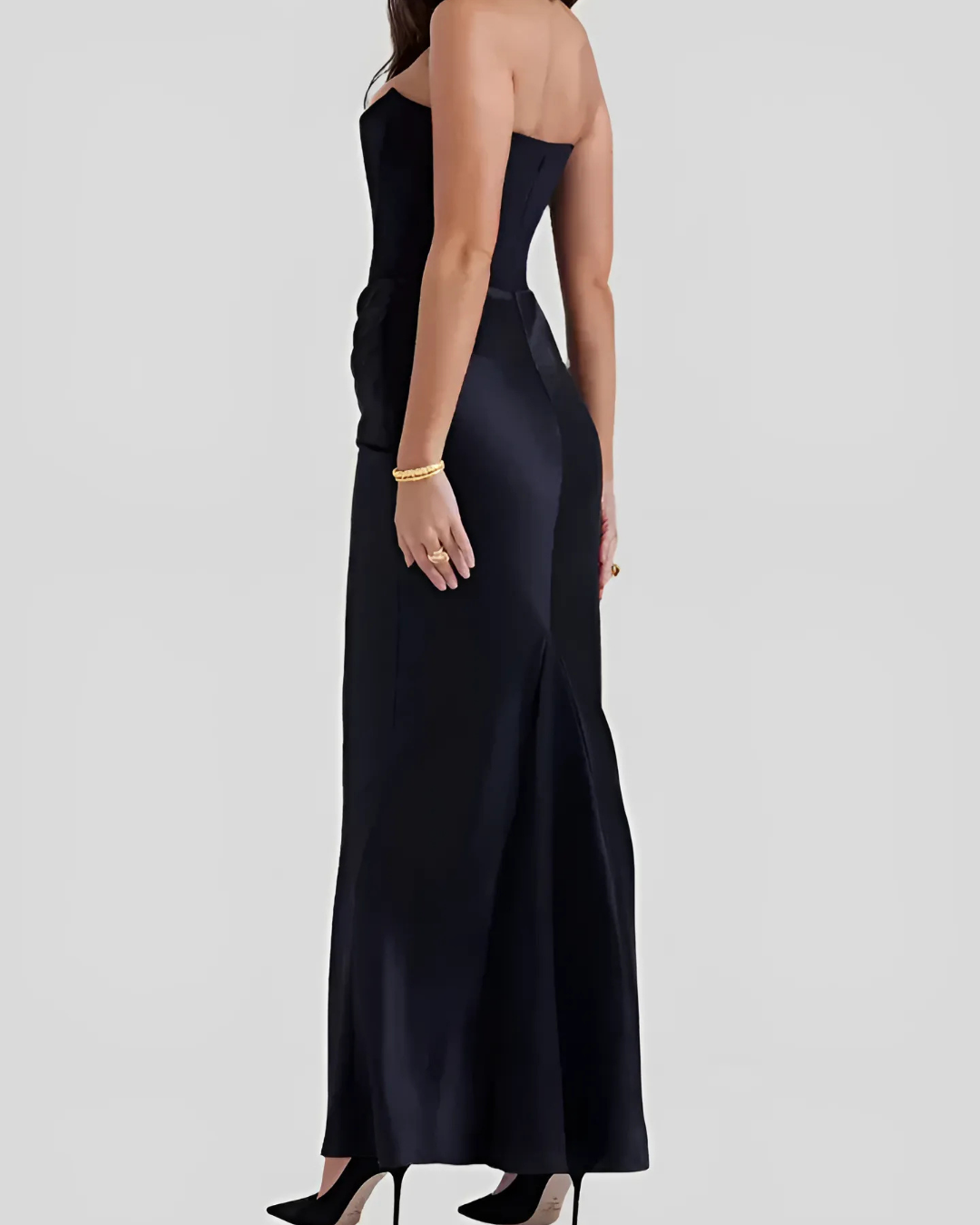 Sukienka Maxi na Wesele, Drapowana Sukienka Wieczorowa Maxi, Elegancka Sukienka Długa na Specjalne Okazje 3