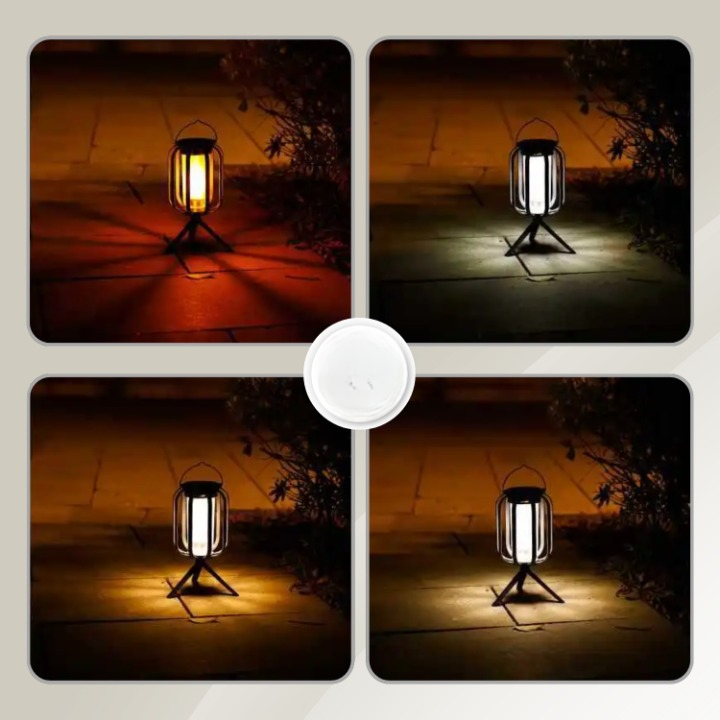 Tragbare LED-Laterne | Sanftes Licht | Stehend oder Hängend | CampGlow 5