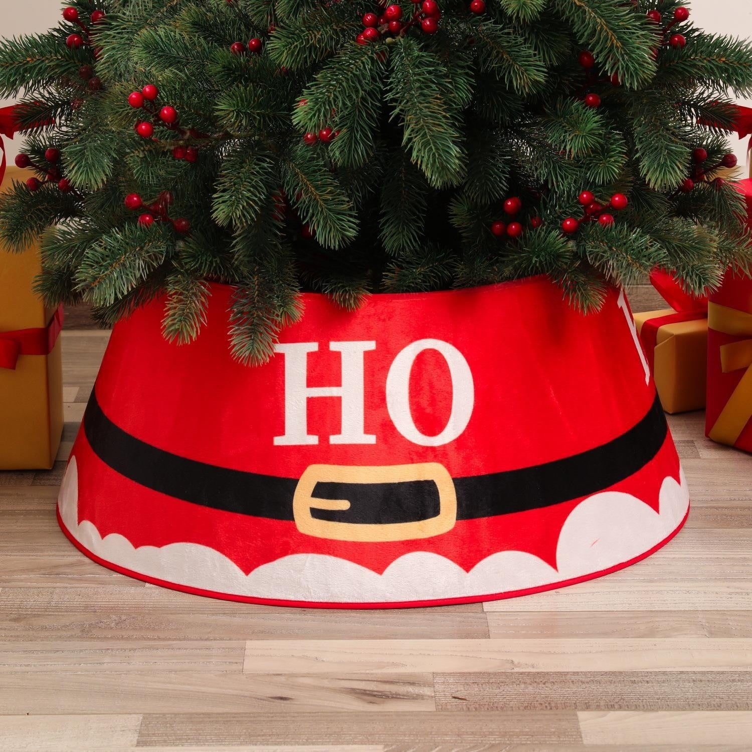 Geplooide Kerstboomkraag Mandhoes, Scandinavische Stijl Boomstandaardhoes