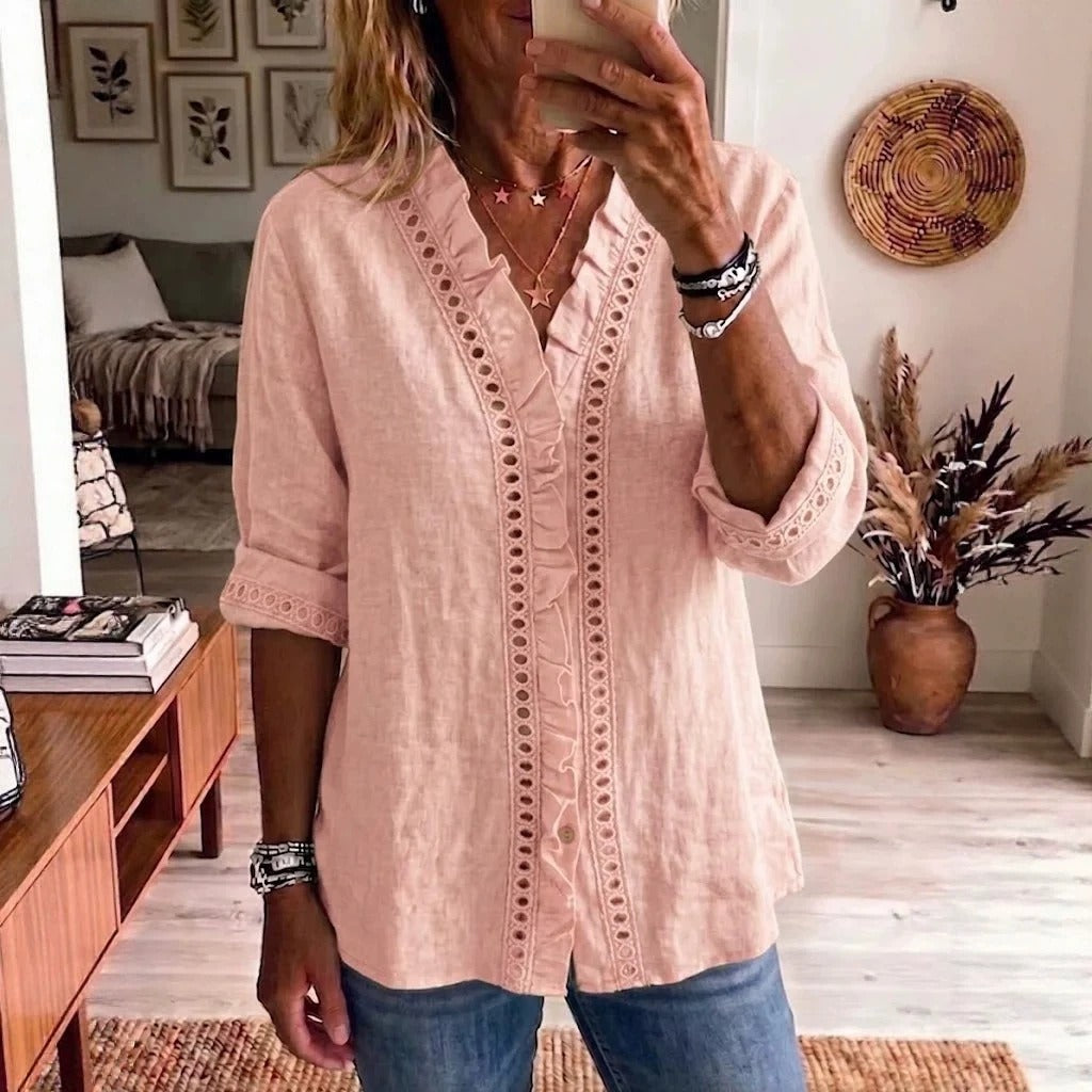 Teresa | Stylowa bluzka z delikatnym haftem