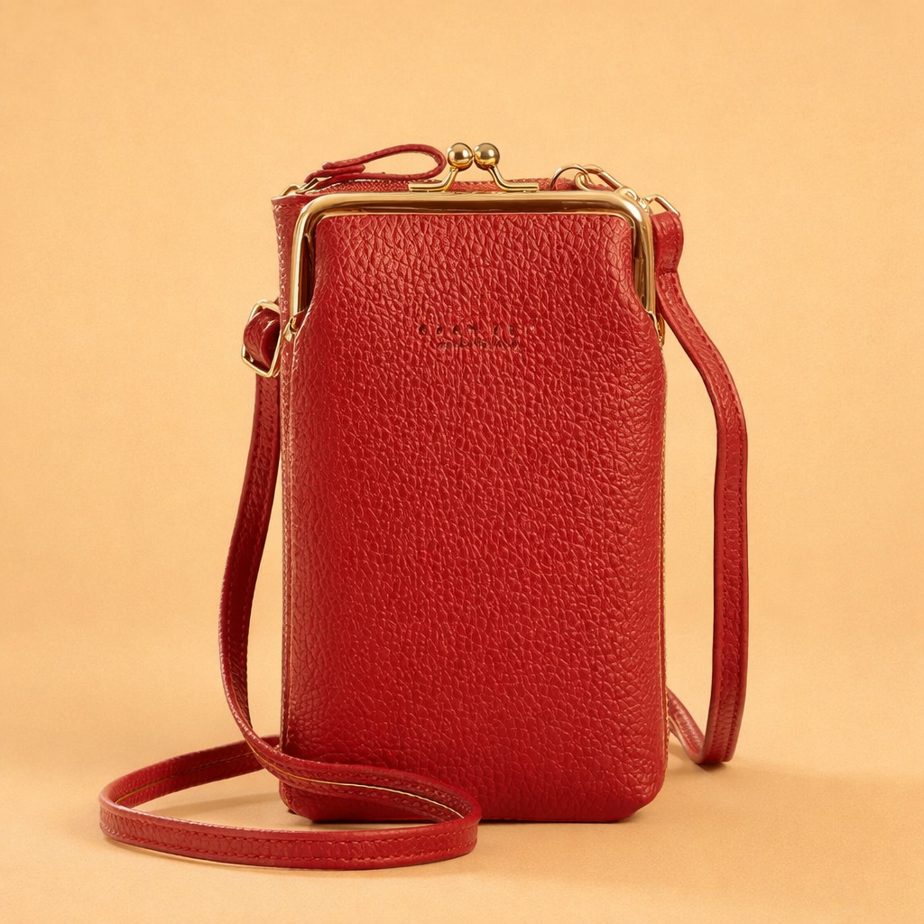 Stylowa damska torba na telefon typu crossbody z wytrzymałej skóry PU