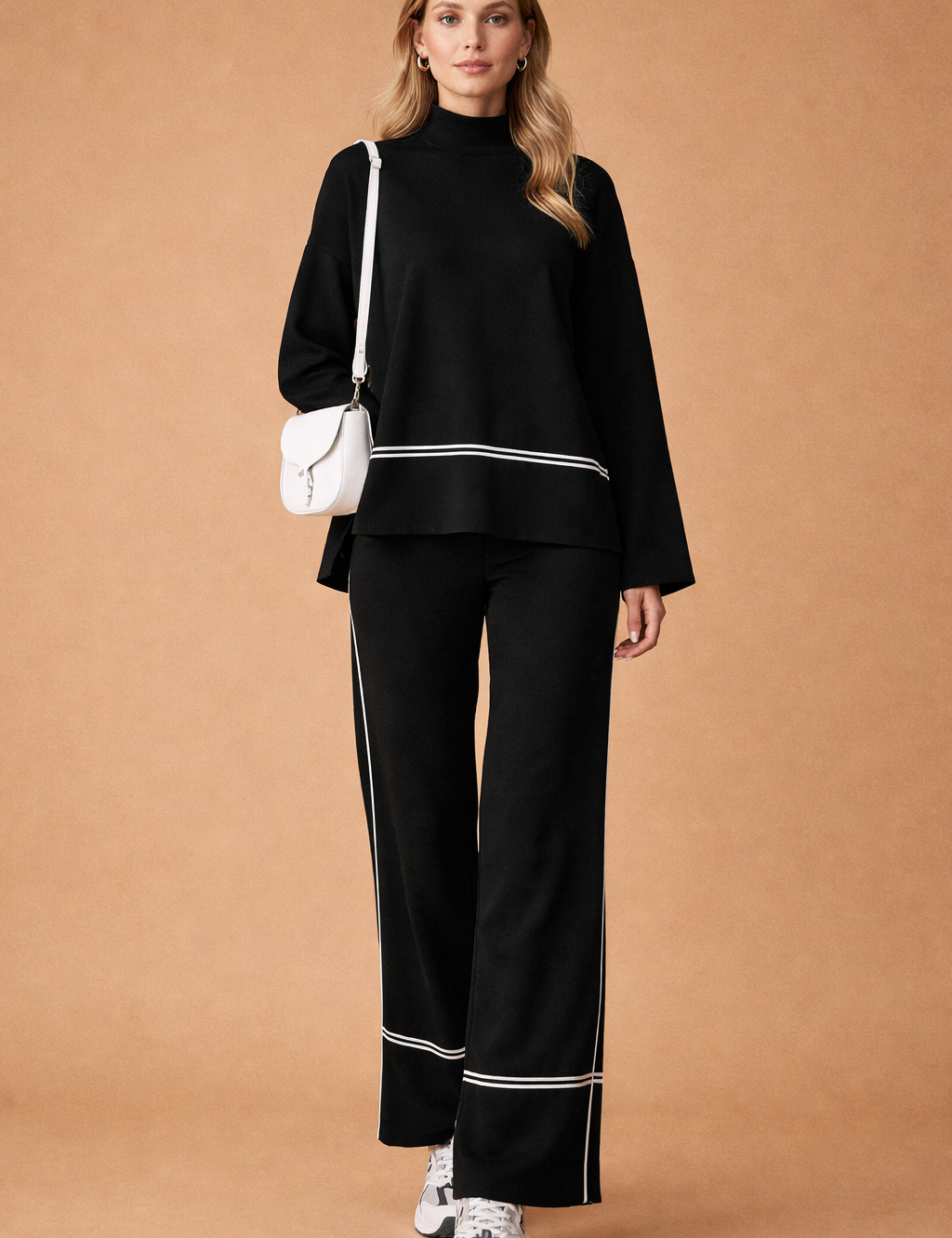 Paulina | Damski Casualowy Komplet Sweter i Spodnie