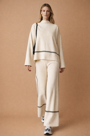 Paulina | Damski Casualowy Komplet Sweter i Spodnie