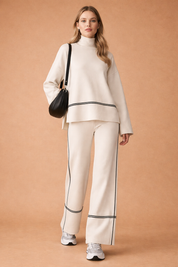 Paulina | Damski Casualowy Komplet Sweter i Spodnie