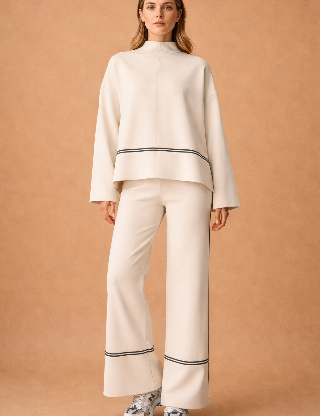 Paulina | Damski Casualowy Komplet Sweter i Spodnie