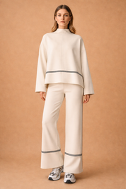 Paulina | Damski Casualowy Komplet Sweter i Spodnie