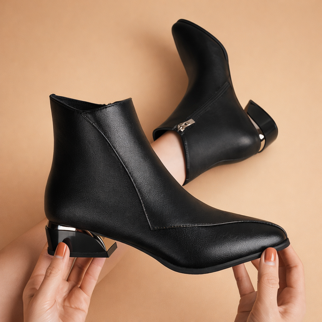Phoebe | Damskie Eleganckie Minimalistyczne Botki