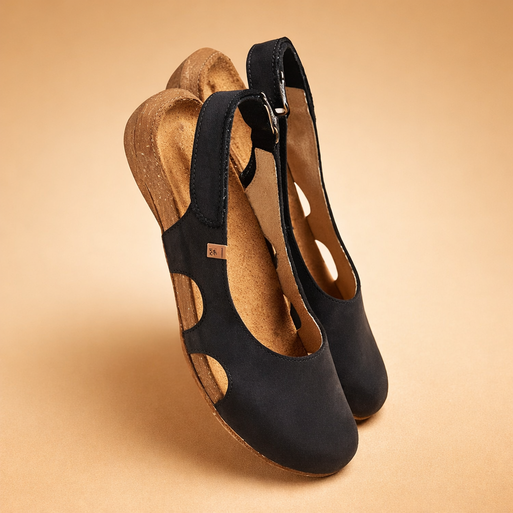 Agnieszka | Damskie komfortowe sandały slingback na co dzień