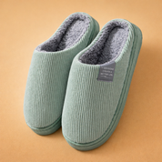 Indoor comfort slippers with closed toe design and supportive sole for everyday home wear