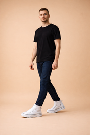 Gerard | Męskie miejskie sneakersy typu high-top na masywnej podeszwie