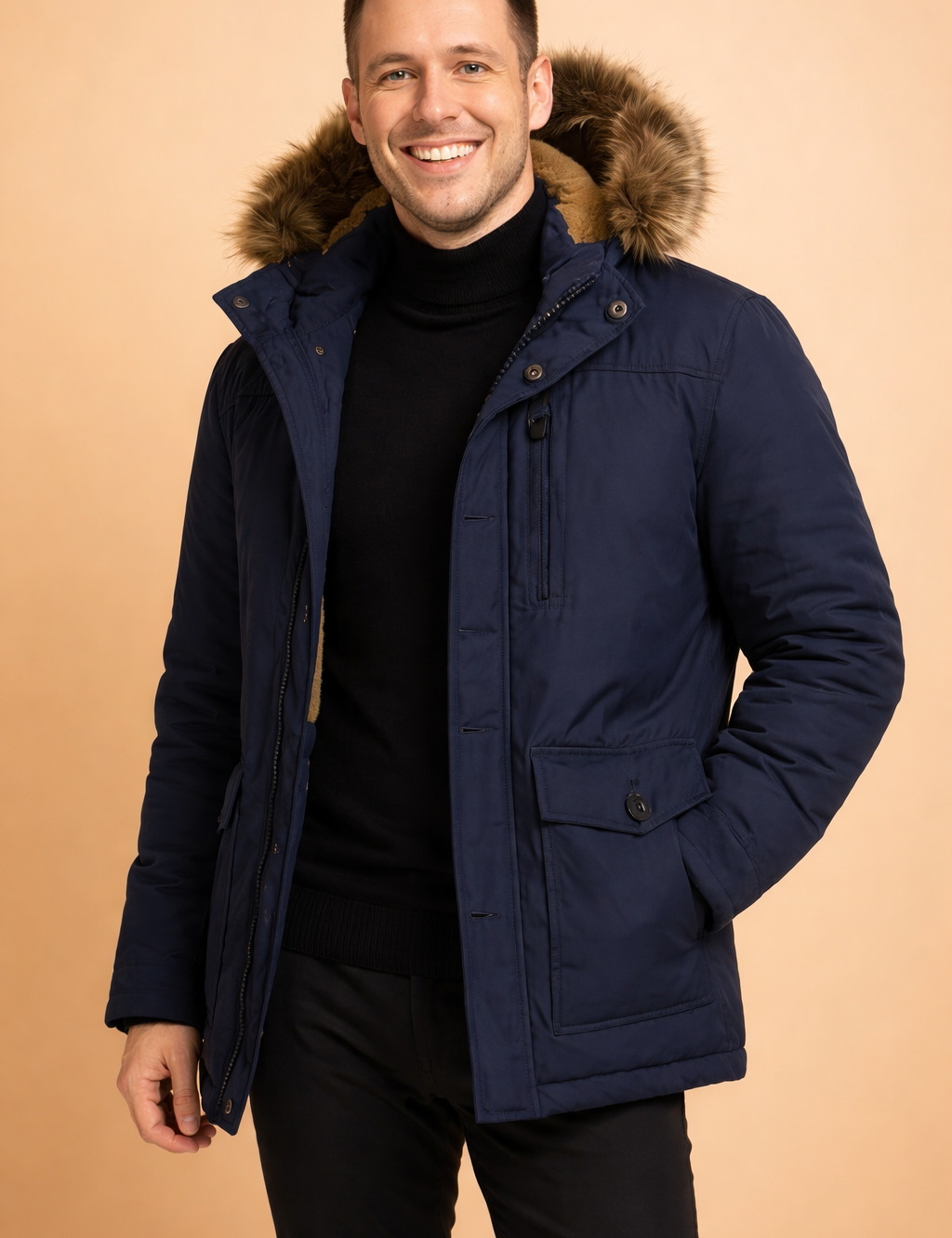 Eldric | Zimowa Parka z Kapturem
