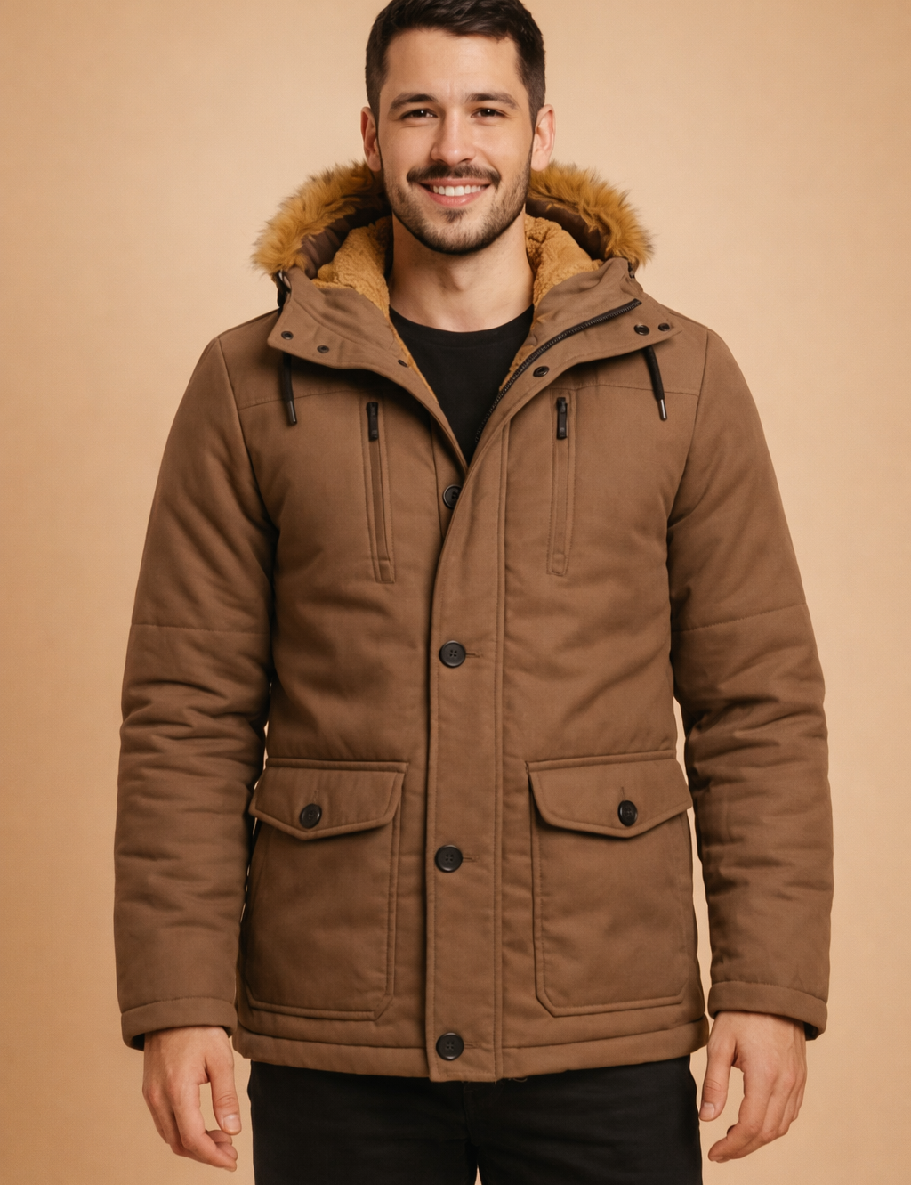 Eldric | Zimowa Parka z Kapturem